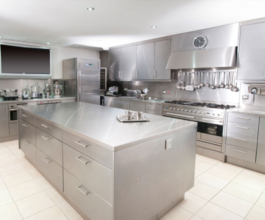 cocina industrial de acero inoxidable