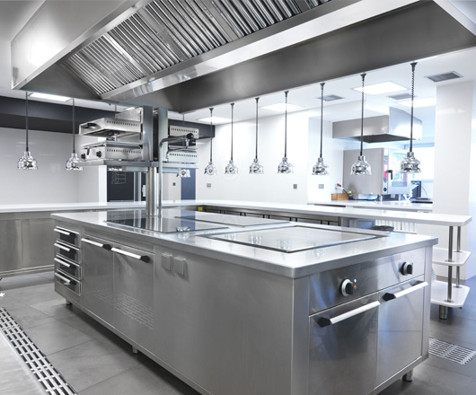 cocina industrial de acero inoxidable
