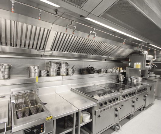 cocina industrial de acero inoxidable