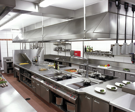 cocina industrial de acero inoxidable